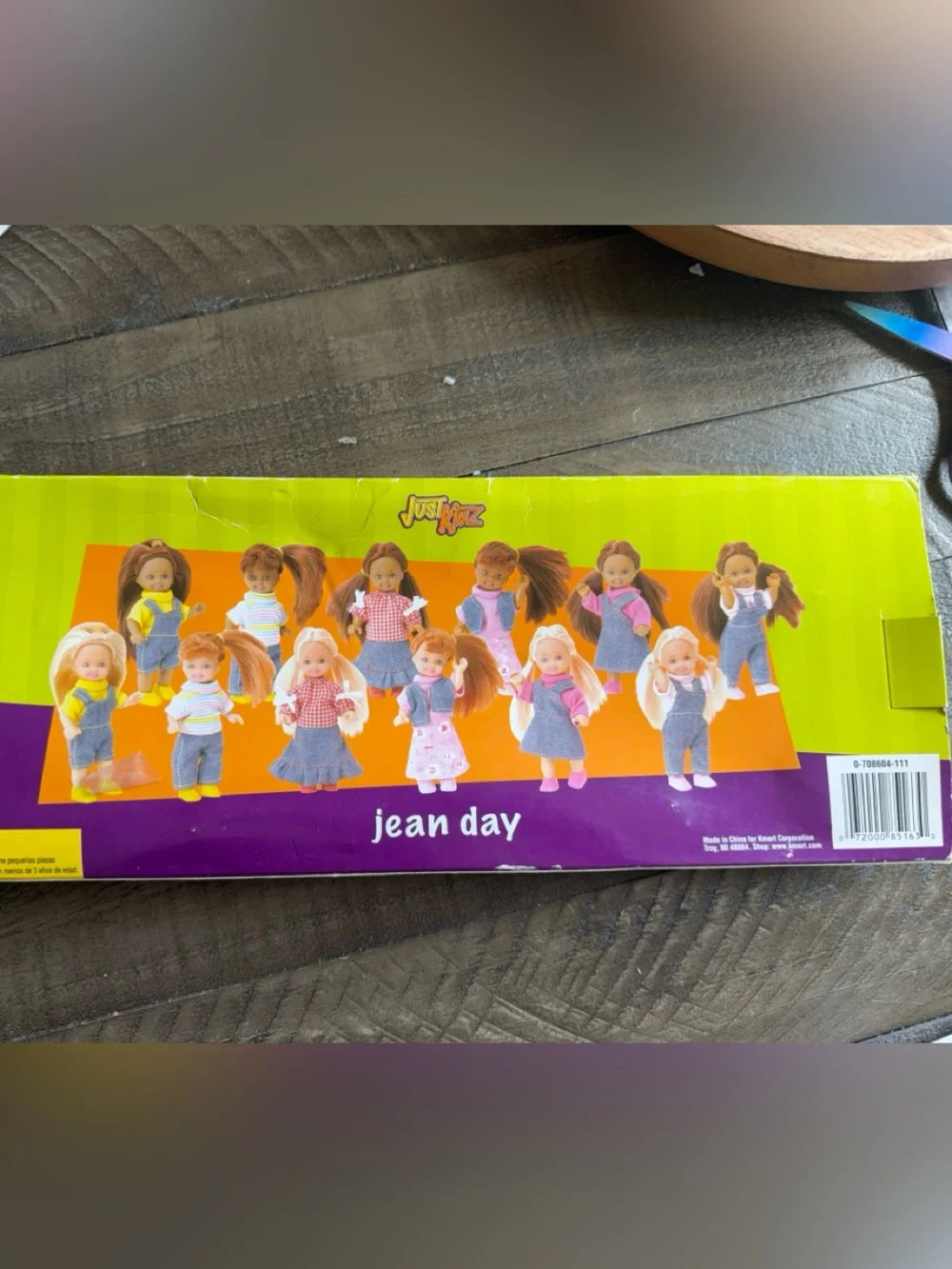 Vintage Just Kidz Jean Day 6 Doll Set New in Box Discontinued Kmart